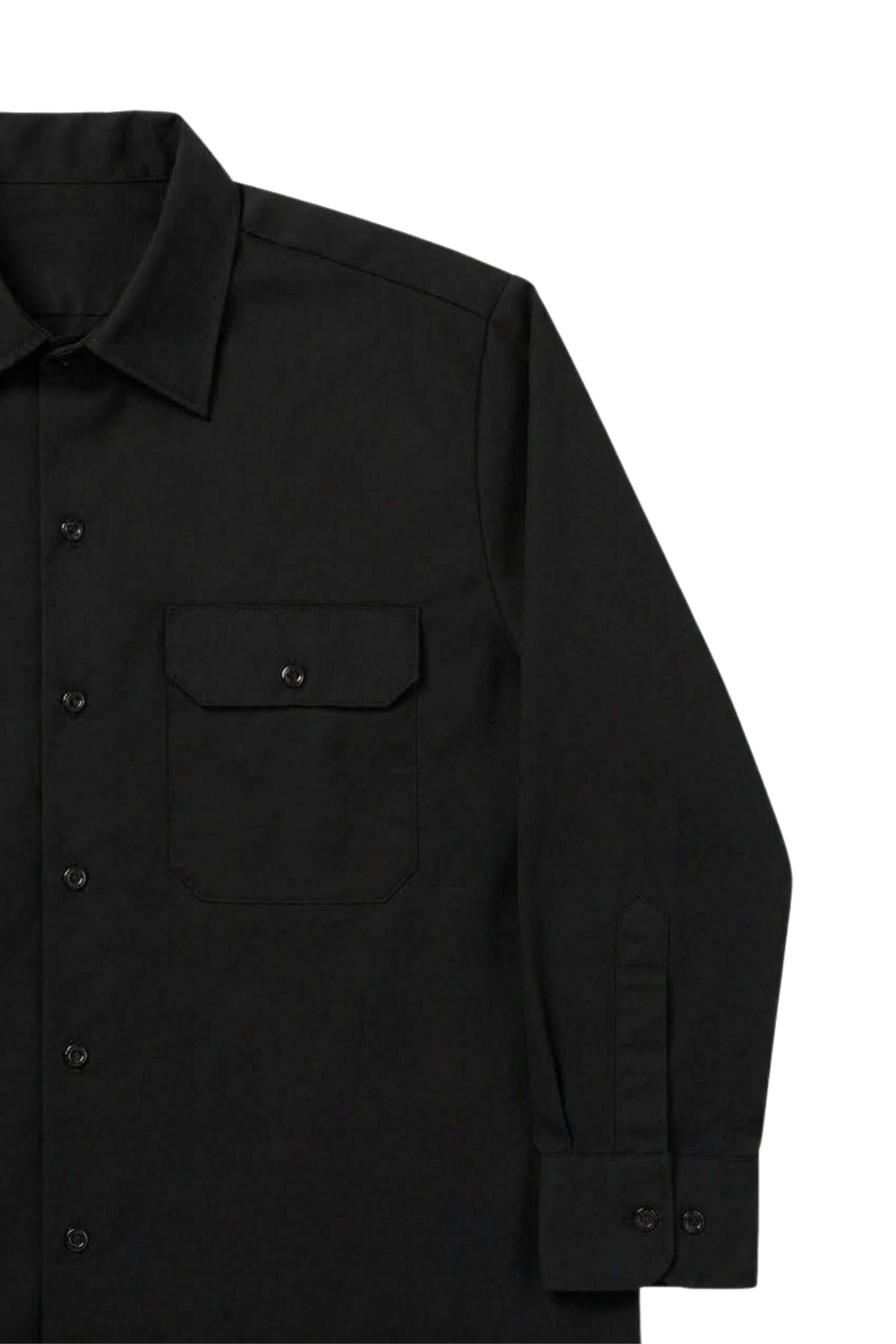 Men’s Black Flap Pocket Utility Shirt – Long Sleeve