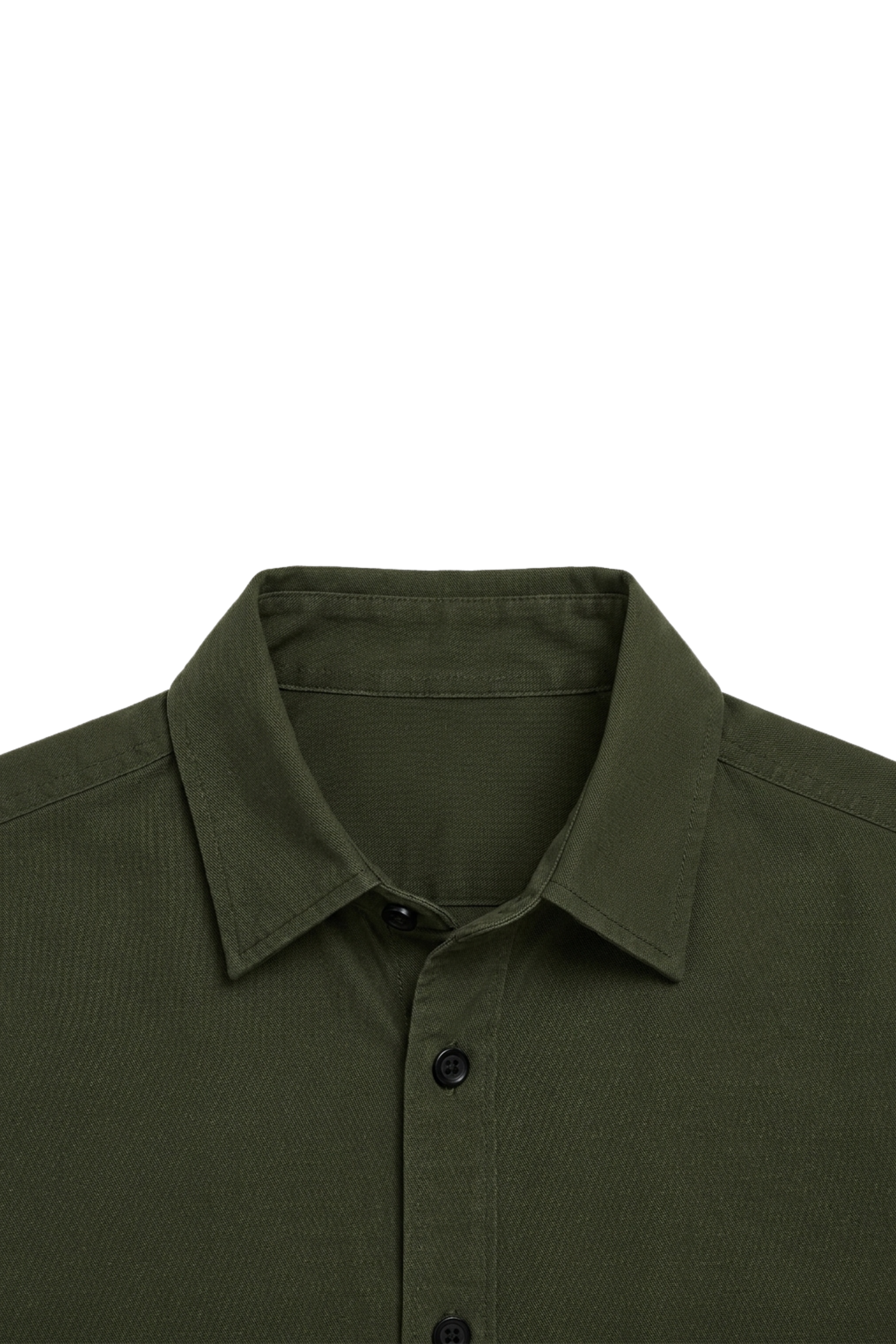 Men’s Olive Green Classic Button-Down Shirt – Long Sleeve
